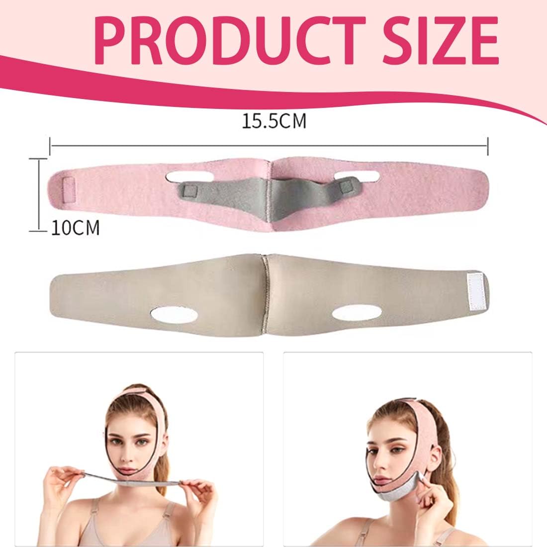 Reductor de Papada, Papada Reductor Mujer, Correa Adelgazante Facial, Papada Reductor Mujer,Faja Facial Lifting,Máscara Para Facial V Belleza Cuello Mascarilla Alza Forma Delgada Línea