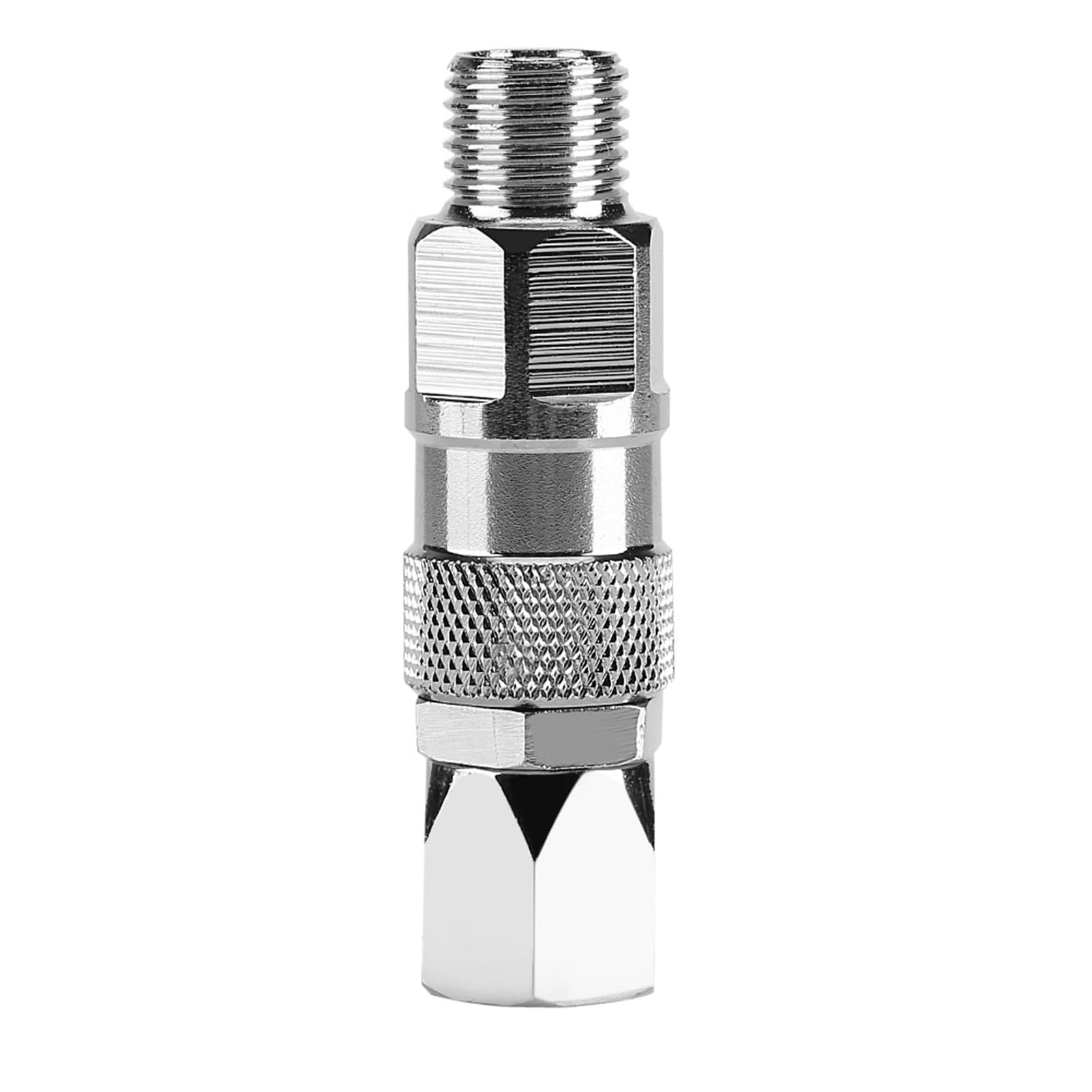 Zerone Men's Silver 1/4-Inch Sprayer Joint ,Graco Airless Sprayer Hose Reel Raco Airless Sprayer Hose Reel 60 Degrees Rotate Stainless Steel High Pressure Airless Spray Gun Swivel Joint ,Graco Sprayer Pressure Gauge ,Gra
