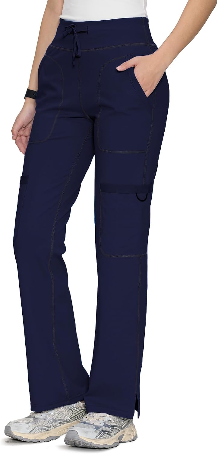 Yoga Scrub Pants for Women, Straight Wide Leg