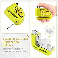 Vista 8 de YOHOOLYO Candado de Disco con Alarma para Motocicleta, Candado de Freno de Disco Antirrobo, Resistente al Agua, 110 dB, Pasador de 7mm, Cable