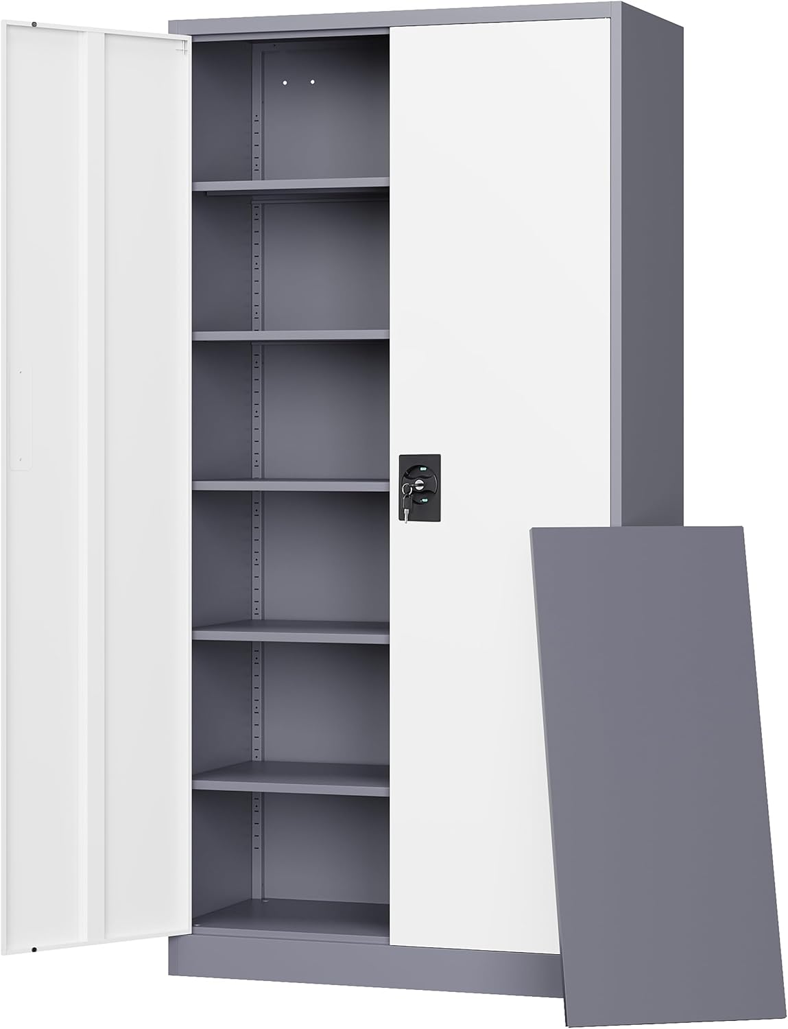 Letaya 72in Metal Garage Cabinet with Lockable Doors