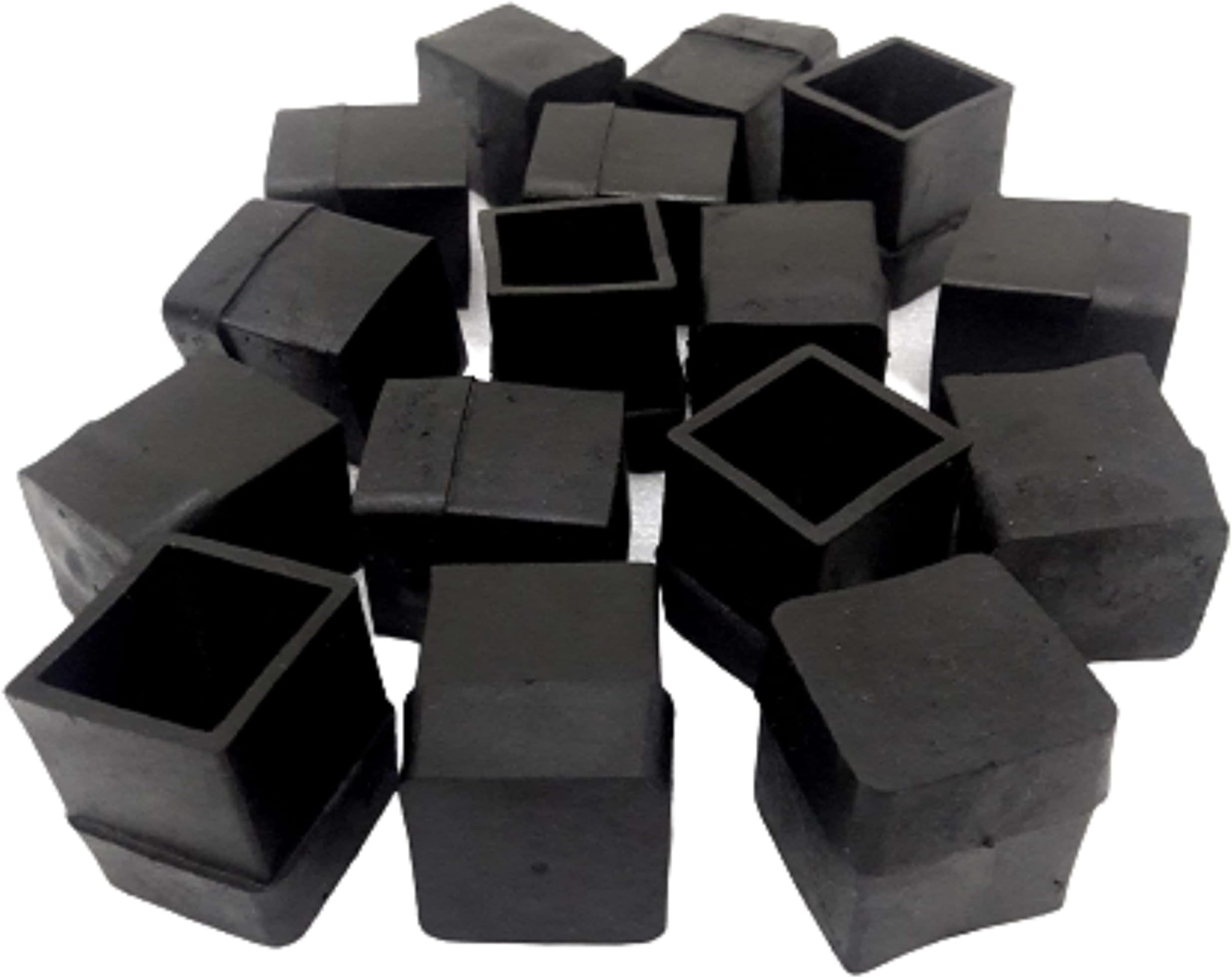 Floor Protector Square Rubber Cap Feet Bush for Table Chair Furniture Leg 25 mm / 1 inch (16 PC)