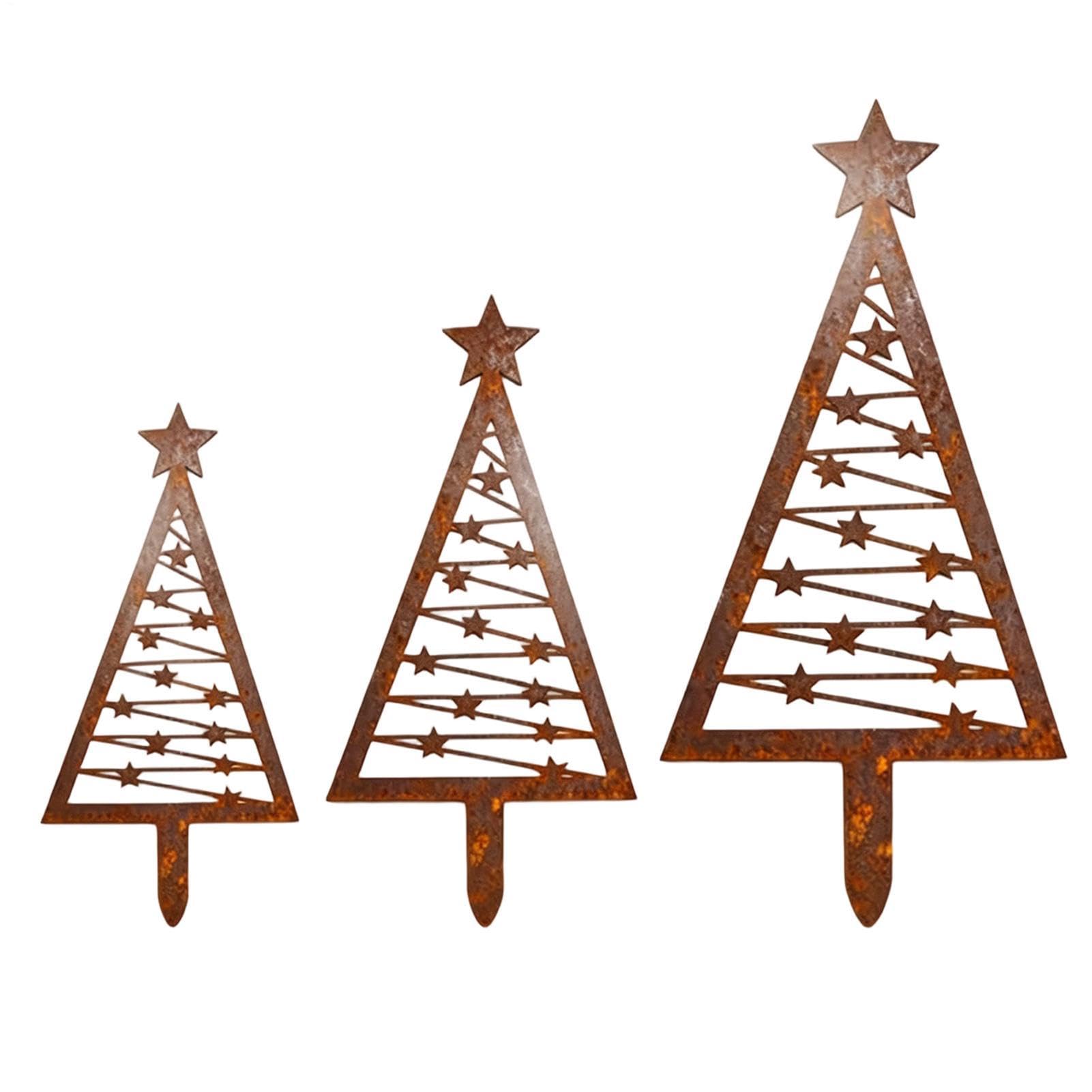 Piquet de sapin de Noël métal décoration extérieur jardin patio