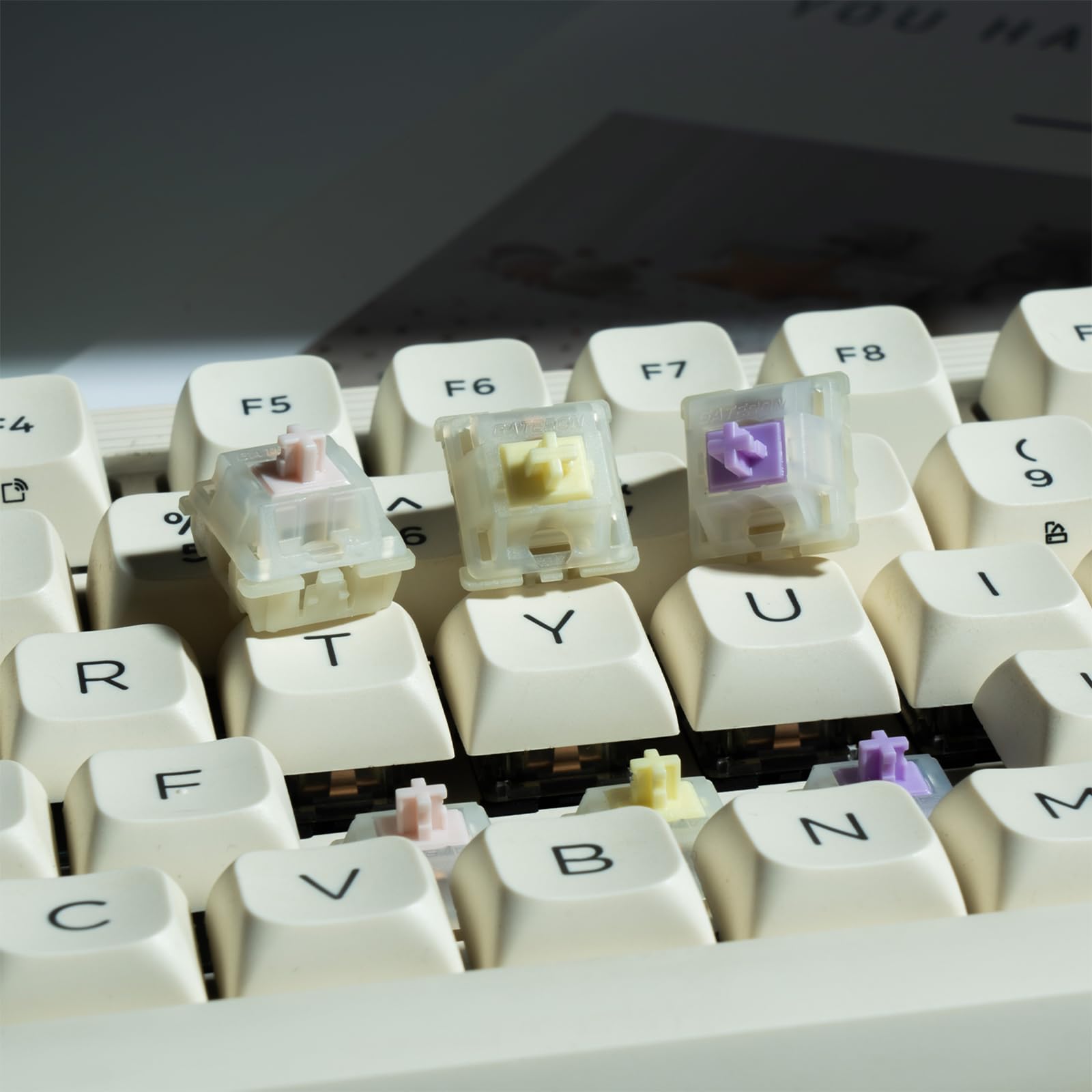 GATERON KS-3X1 Milky Pro Keyboard Switches Series, Through-Hole