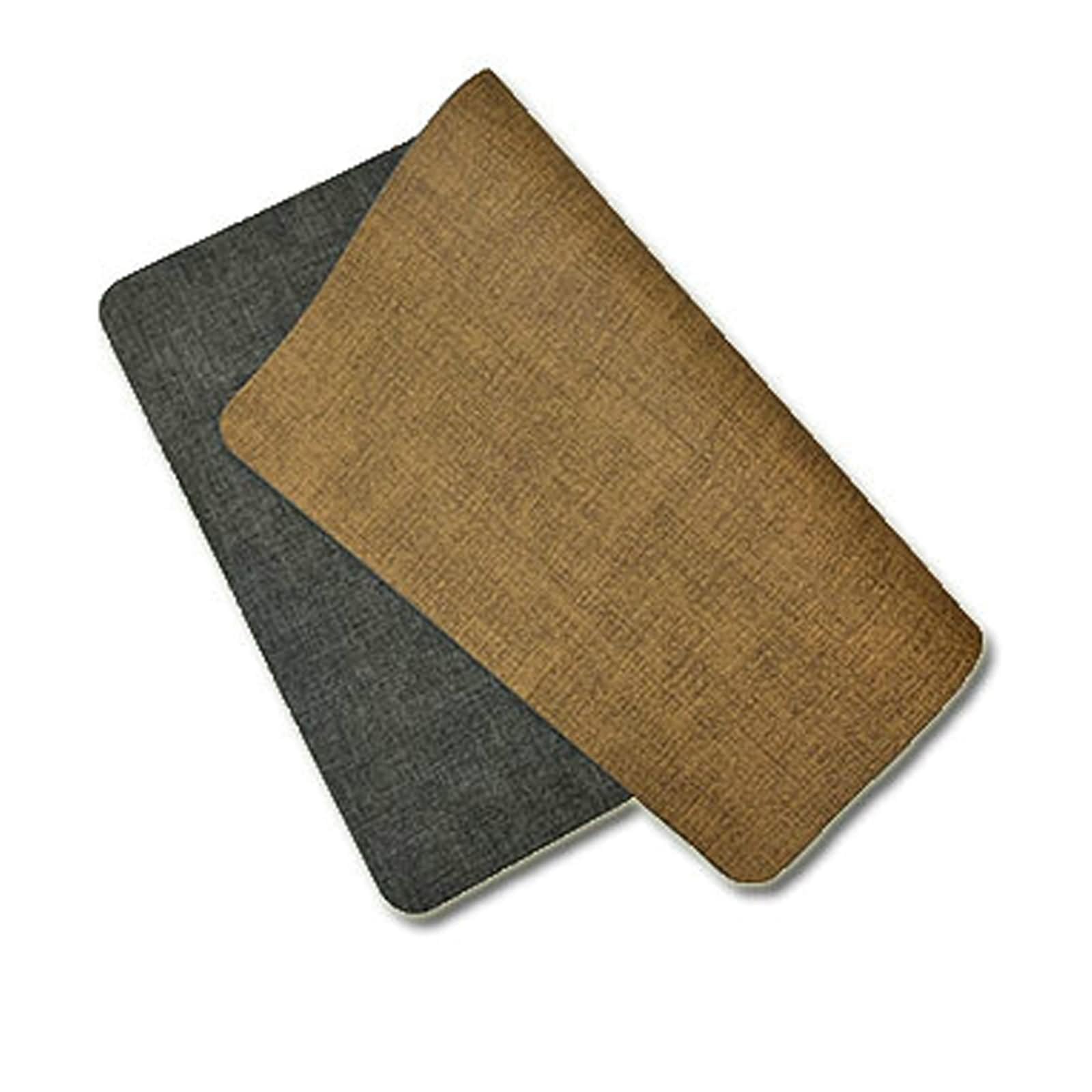 4er Set Tischmatte für Couchtisch, Table Mat Leather 30x43cm Zweifarbiges Rechteck Dunkelgrau Braun