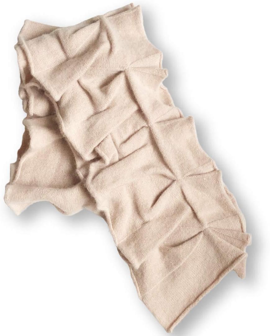 Ruffle Wool/Angora Heavy Knit Cold Weather Fashion Scarf