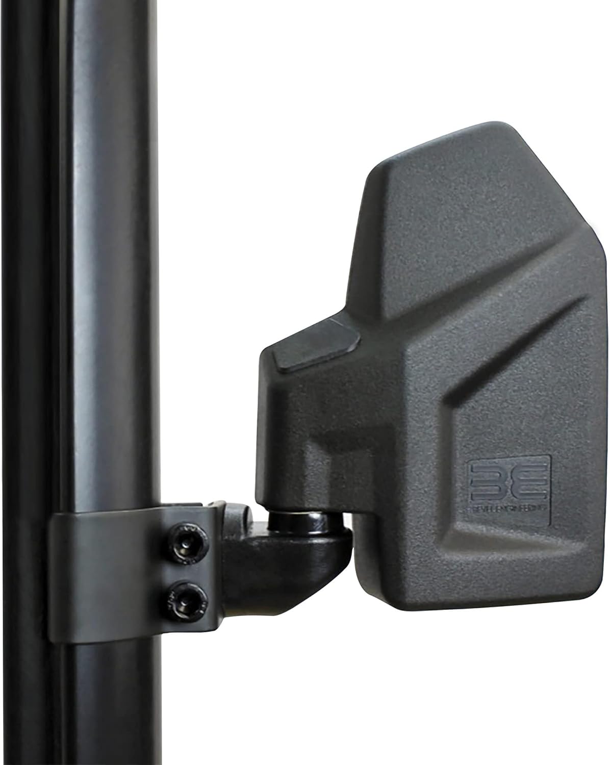 UTV Rear View Side Mirror Kit (2 Pack) - Compatible With Non-Round Cage Bar - Break Away and Adjustable - High Impact Shatter Proof Tempered Glass (Driver and Passenger Side)