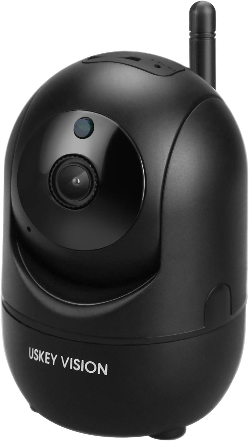 USKEYVISION WiFi Security Camera Home Pan/Tilt/Zoom Camera Cloud Storage Auto Cruise 1080P HD Wireless Indoor Dome Camera Motion Tracker Auto-Tracking 2-Way Audio Night Vision APP Remote Control