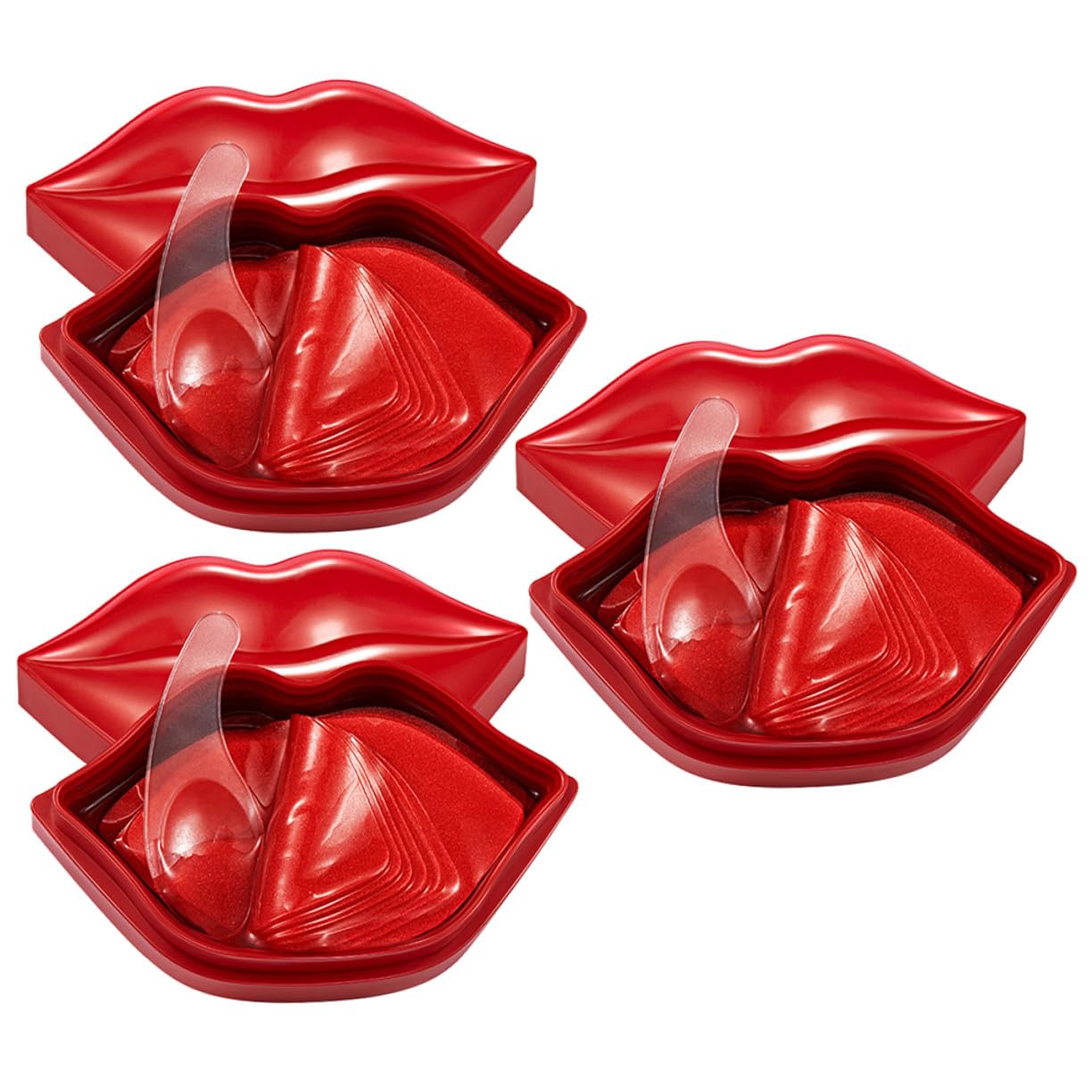 Lippenmaske 60 Stück Allantoin, Rot, Feuchtigkeitsspendend