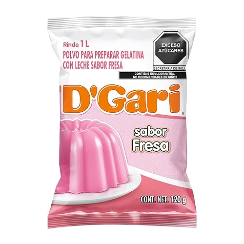D'Gari Gelatin Dessert Strawberry- Dgari fresa 5 pack (STRAWBERRY)