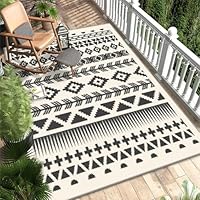 HGTRH Outdoor Patio Tapijt Waterdicht Antislip Wasbaar, Tapijten Outdoor Waterdicht 5x7, Kristal Fluweel Outdoor Tapijt Tegels voor Patio Draagbare Camping RV Tapijt Binnen Buiten