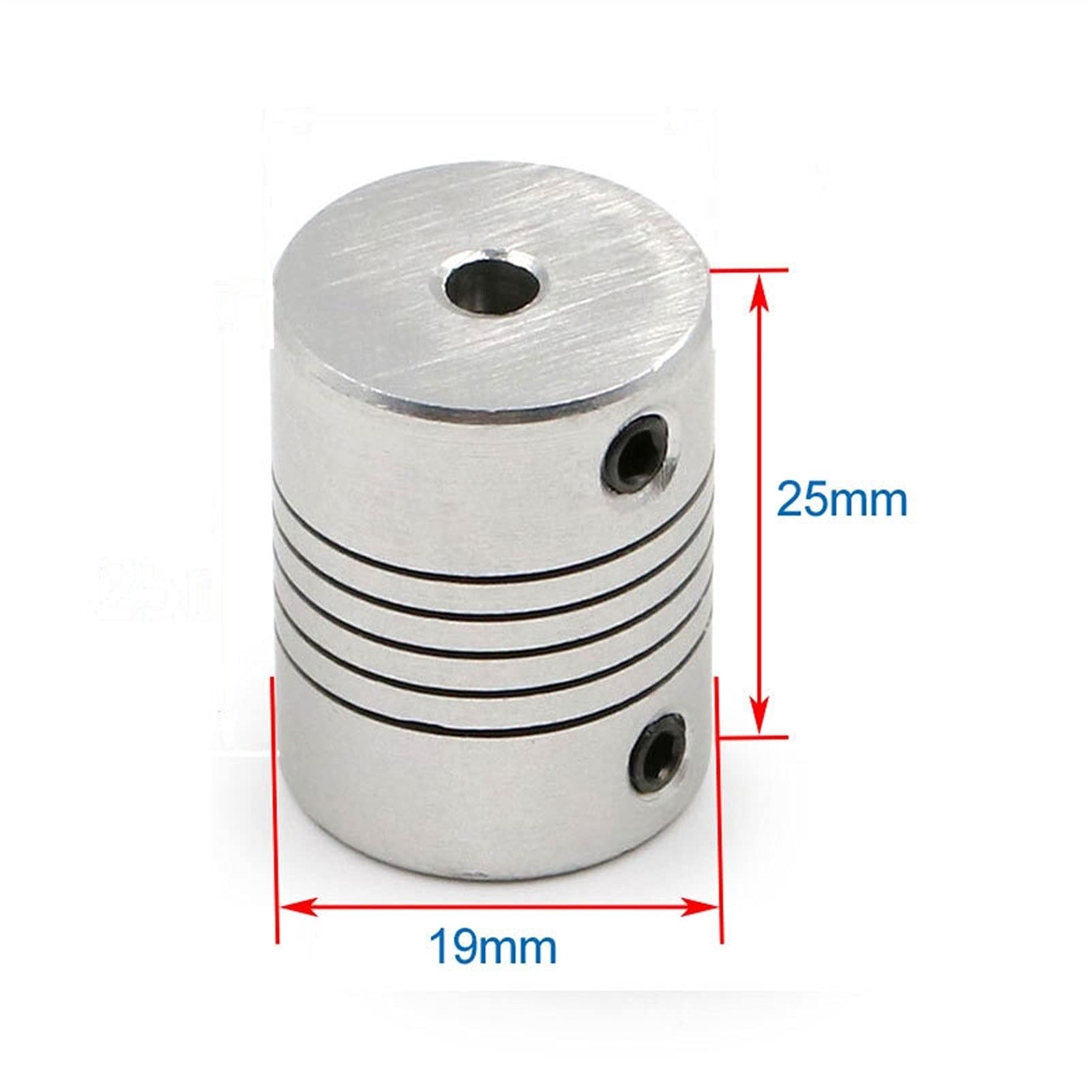 WAAZVXS Coupler 1pc 5x8mm for CNC Motor Jaw Shaft Coupler Flexible Coupling OD 19x25mm 3/4/5/6/6.35/7/8/10mm (Inner Diameter : 5x6)