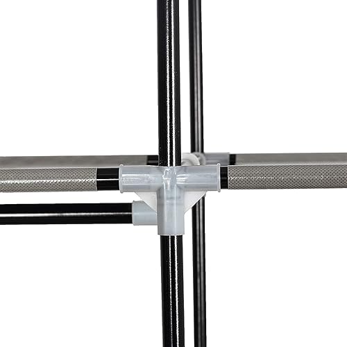 Vista 17 de 67" Portable Wardrobe Closet, Wardrobe Closet for Hanging Clothes with 2 Hanging Rods, 12 Clothes Storage Organizer Shelves, Non-Woven Fabric Grey