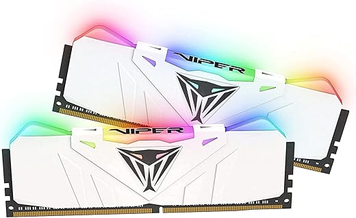 Patriot Memory Viper RGB DDR4 16GB(2 x 8GB) 3600MHz UDIMM Desktop Gaming Memory Kits (White Heatshield) – PVR416G360C8KW