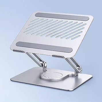 Laptop Stand. Laptop Riser for Desk. Adopt Liftable and Foldable Aluminum Alloy Bracket, Hollow Heat Dissipation. for Notebooks and Tablets360 Rotation+Lifting