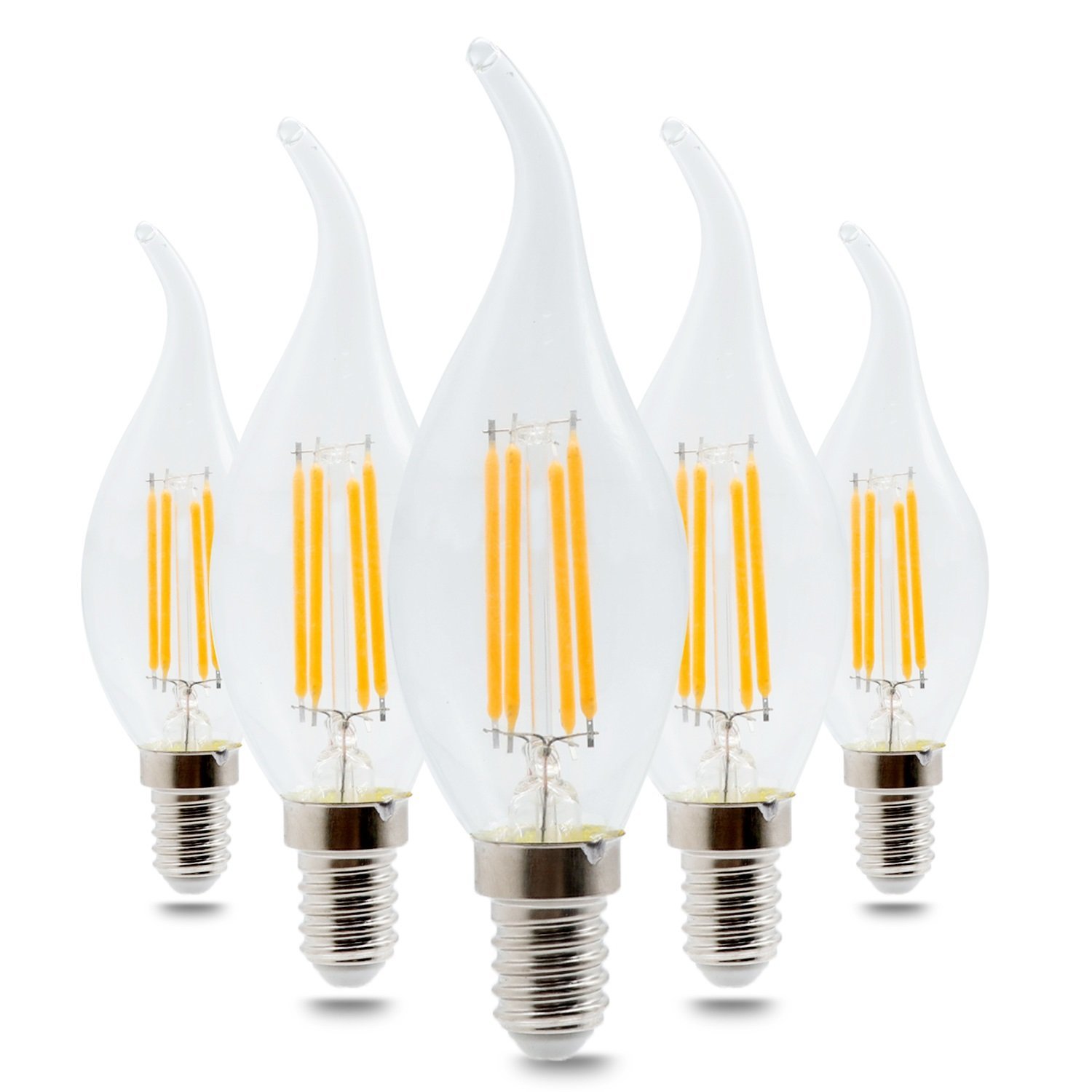 GHiycotdl LED Bulbs (4W, E14, 5 Pieces, Cold White)