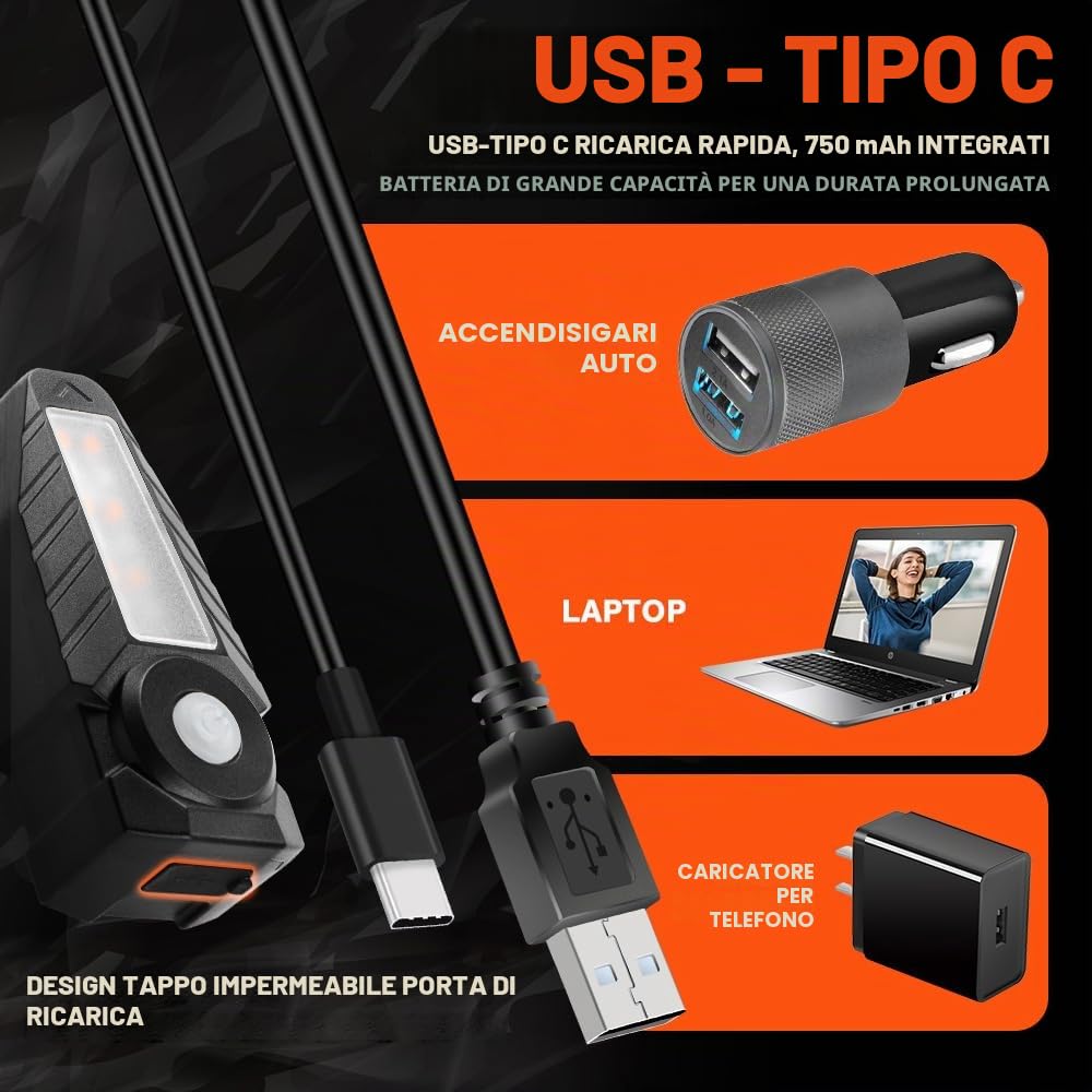 Fanale Posteriore Bicicletta con Proiezione USB Ricaricabile Frecce Bici Elettrica con Telecomando Senza Fili IPX4 150 Lumen Frecce Direzionali per Bici, 5 modalità