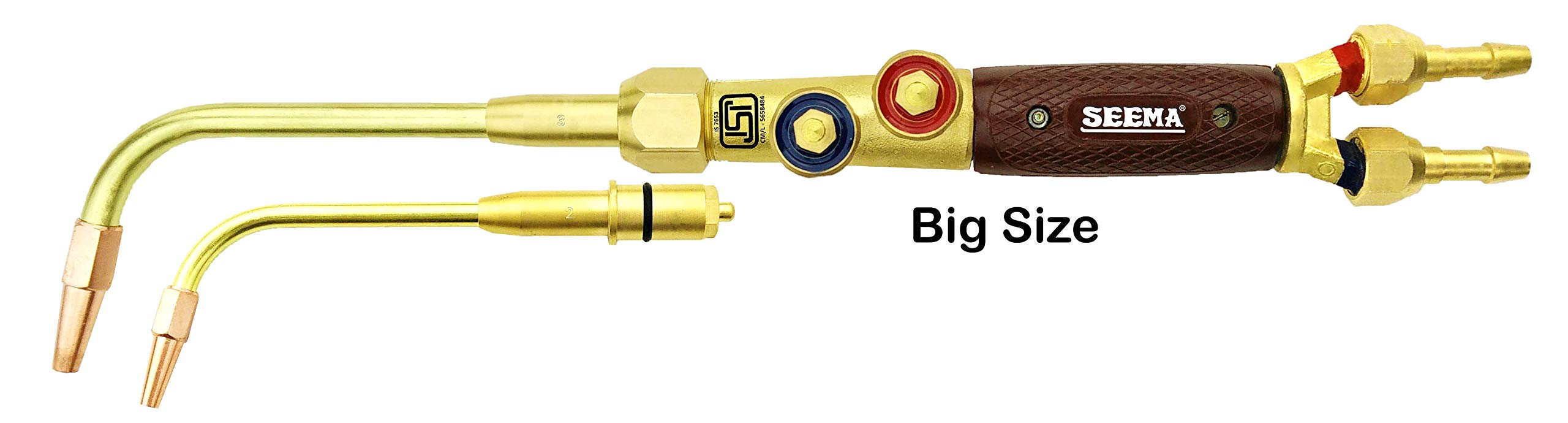 SEEMA® Gas Welding Torch (Big Size) | ISI Certified | Forged Brass | Yellow | 1 Set | Leak Proof