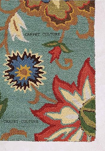 Image of Carpet Mahal Handmade Handwoven Tufted Made of 100% Soft Blended Wool Export Quality Carpets with 1 Inch Thickness (8x10 Feet) Color Multi