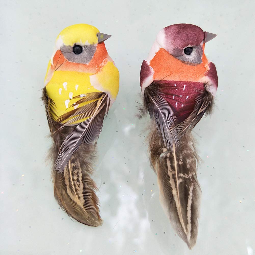 12stuks Kunstmatige Vogels Decoratieve Pluimen Voor Tuin Huis