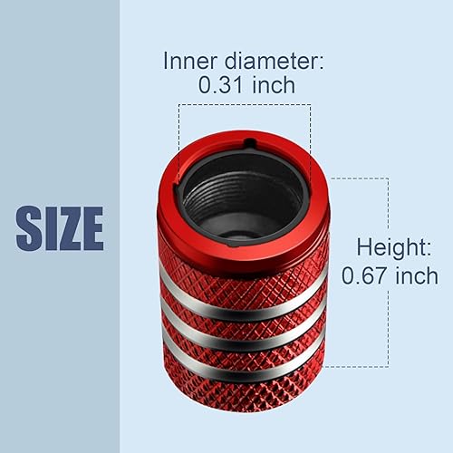 Vista 254 de Cubierta de tapón de válvula para neumático Paquete de 5 tapas de aire de metal, forro de plástico, resiste la corrosión, contra fugas, de rock and