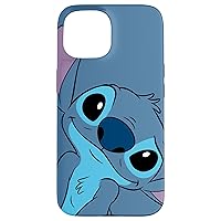 Disney Lilo and Stitch - Cucitura a punto carino, colore: grigio ard Custodia per iPhone 15