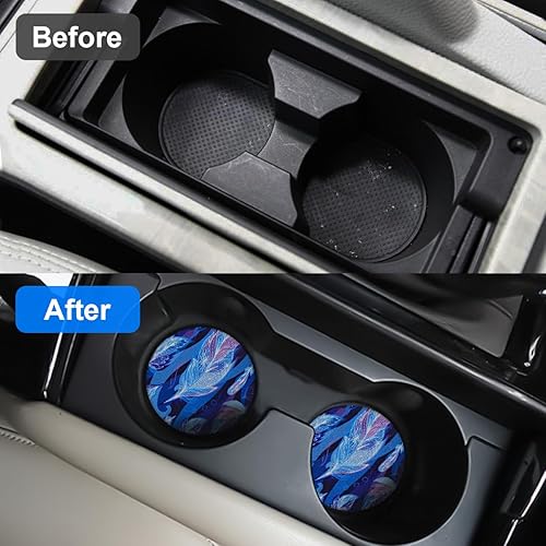 Miniatura 3 de AUCELI Paquete de 2 posavasos para automóvil, portavasos universales para vehículos, 2.75 pulgadas, antideslizantes, a prueba de golpes, almohadilla