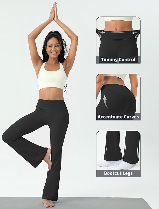 AB-Eleven Women's Yoga Pants Bootcut Flare Leggings Bell Bottom Leggings image 6