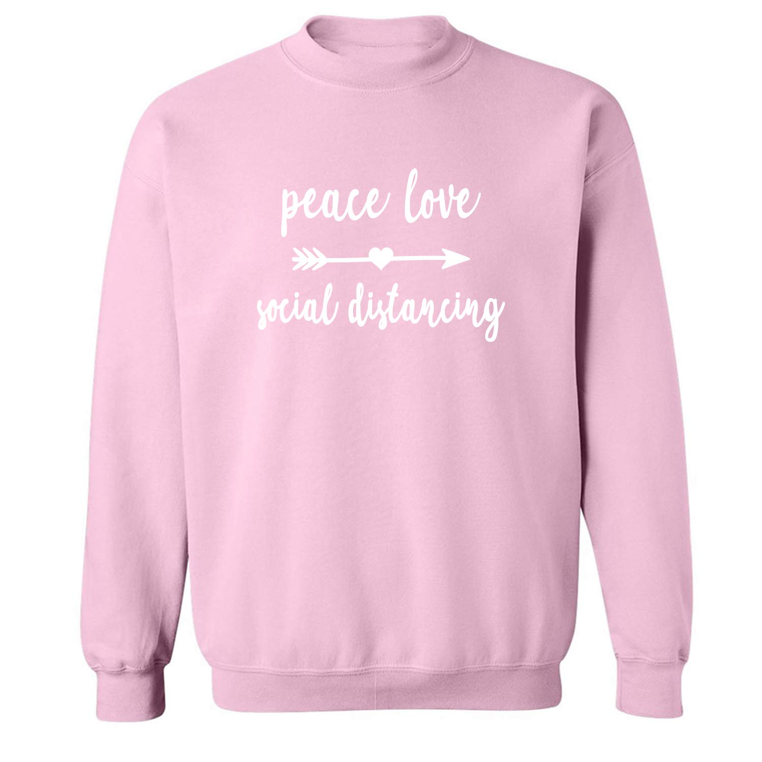 Peace, Love, Social Distancing Crewneck Sweatshirt