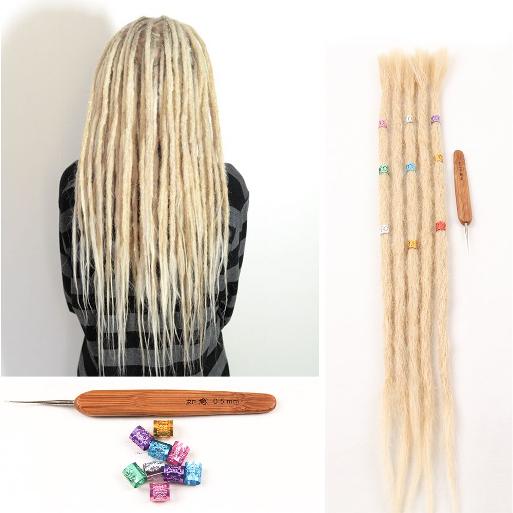 Amazon.com: DSOAR 100% Human Hair Dreadlocks 20 Inch 5 Strands/Pack Faux Locs  Dreadlocks Extension Human Hair For Women And Men Dreadlocks Hair (Blonde)  : Everything Else