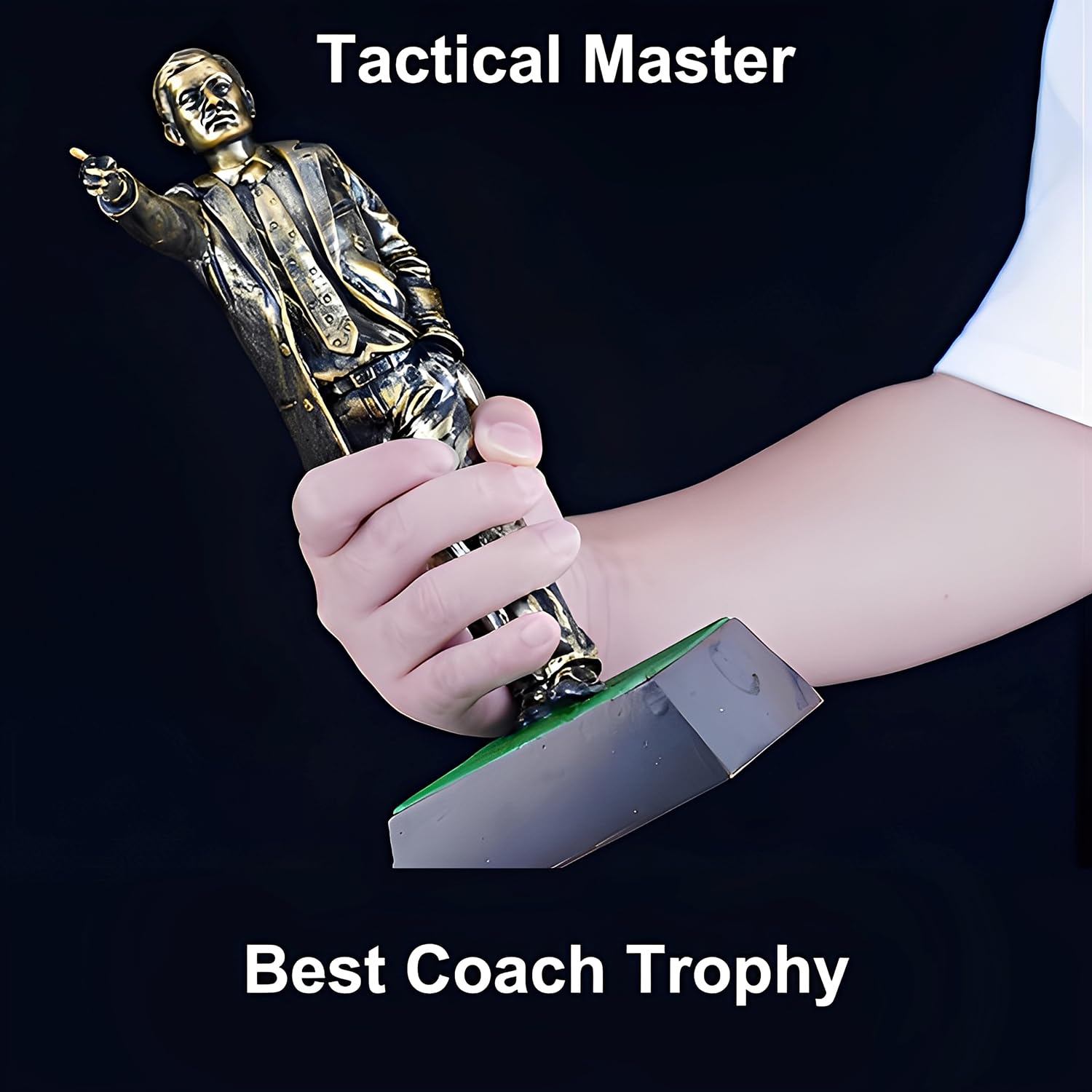 Trofeo Miglior Allenatore di Calcio Mourinho Statuetta – Coppa in Resina per Maestri Tattici e Leader di Squadra, Regalo Personalizzato per Fan del Calcio