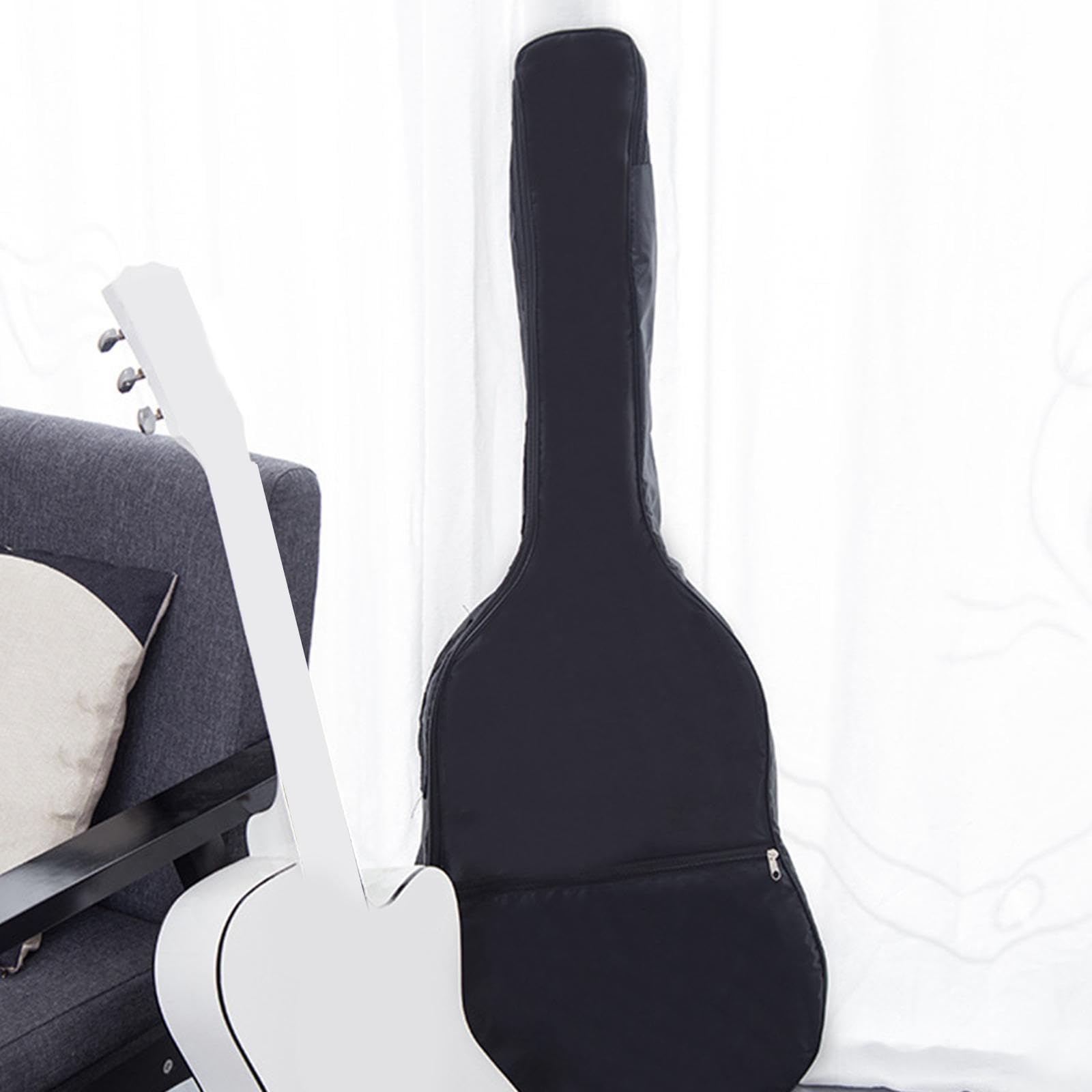 Etui na gitarę Gig Bag Hemming Design z paskiem na akcesoria do książek, 3 zestaw (czarny), 106.5cmx39cm, jako opis
