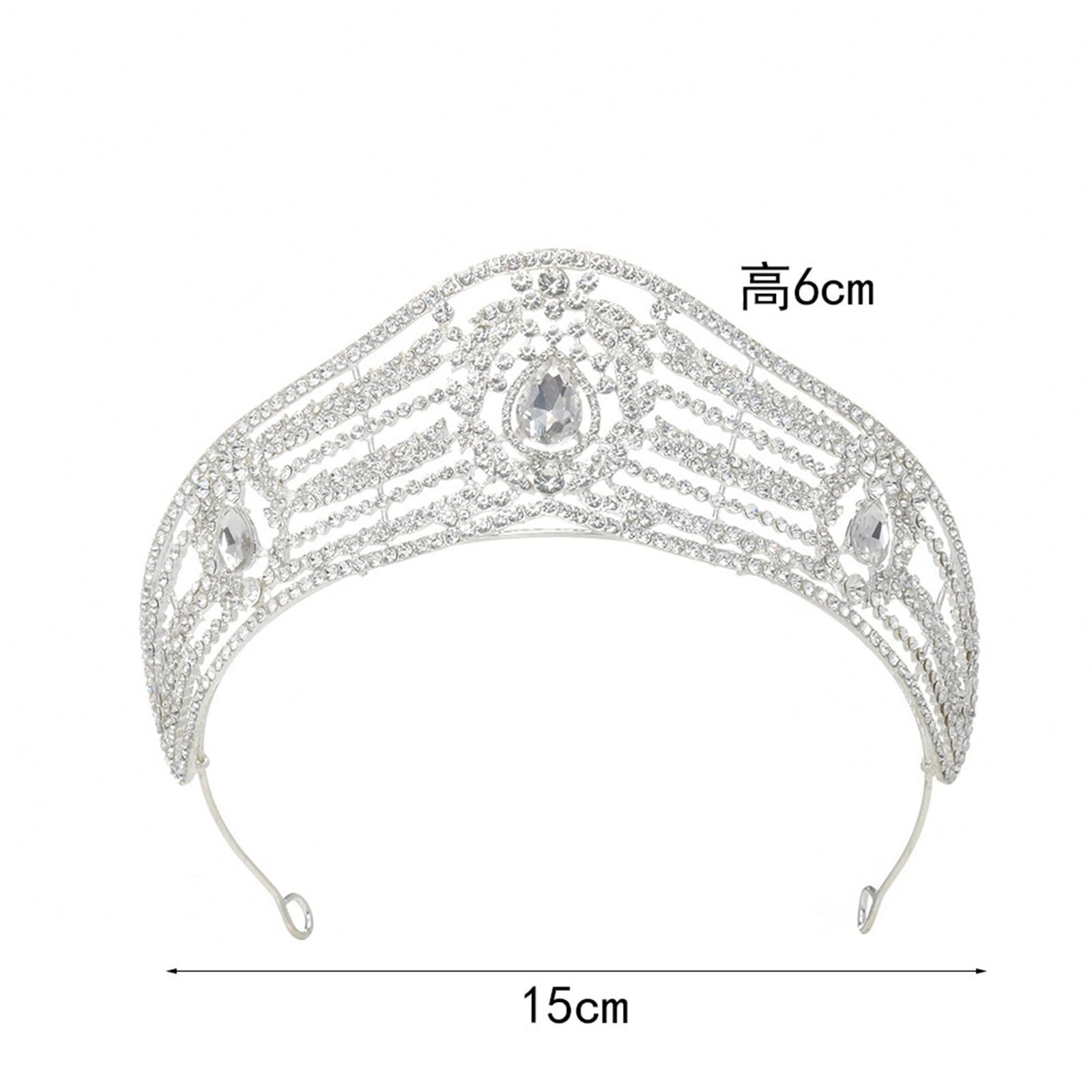 Vintage Barokowa Korona Nakrycia Głowy Dla Kobiet, Bride Wedding Hair Hoop Akcesoria
