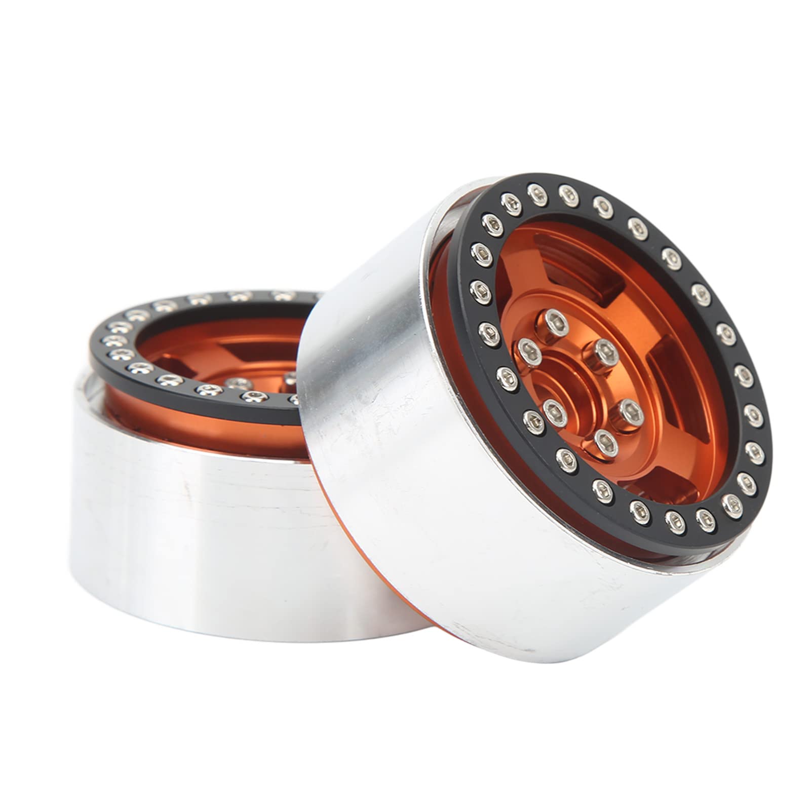 4 sztuki RC Felgi 1.9 cala metalowe zamienne RC Koło samochodowe do SCX10 90046 AXI 03007 MST 1/10 RC Auto (pomarańczowe)