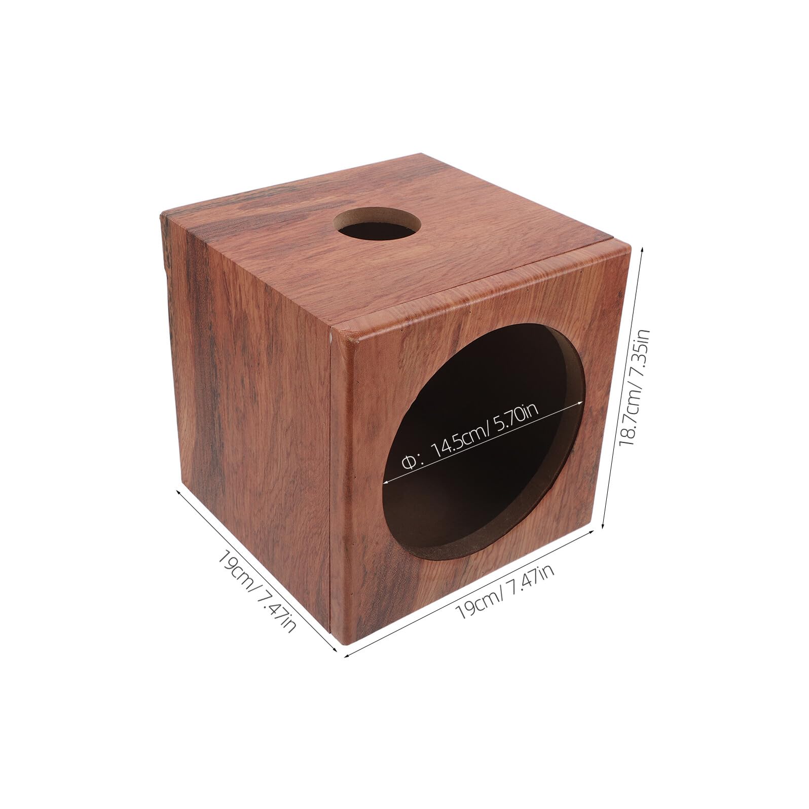 YARNOW Caisson de Haut-Parleur pour Voiture en Bois 6,5 Pouces, Boîtier Robuste Anti-Vibrations, Caisson Audio pour Subwoofer de Véhicule, Compatible Autoradio Camion, Améliore Qualité
