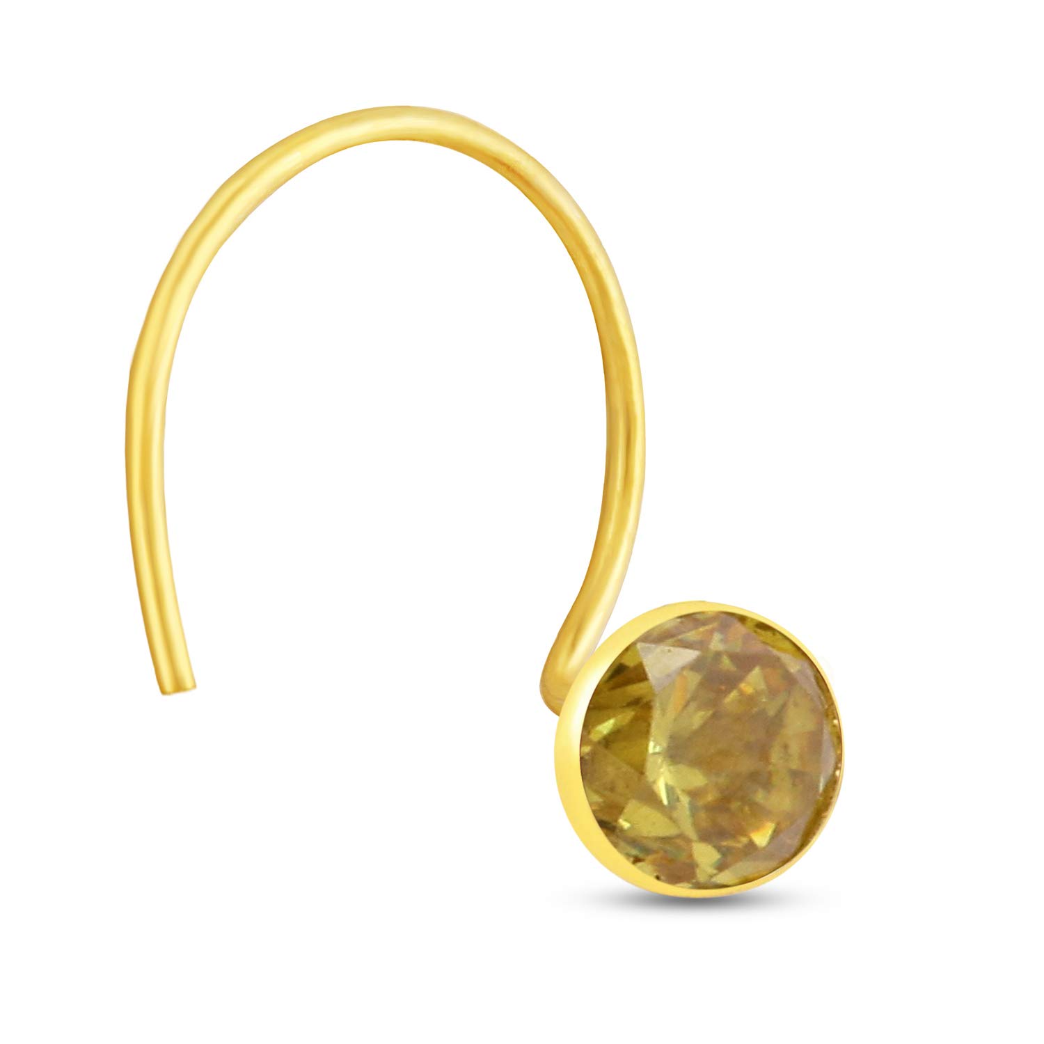 GEHLOT ; OneStep Towards Online Round Cup 14karat Yellow Gold Nose Pin Wire Taar Stud | Diamond Piercing Nose Stud | For Women and Girls - Yellow (B091TRRZWJ) Amazon Price History, Amazon Price Tracker