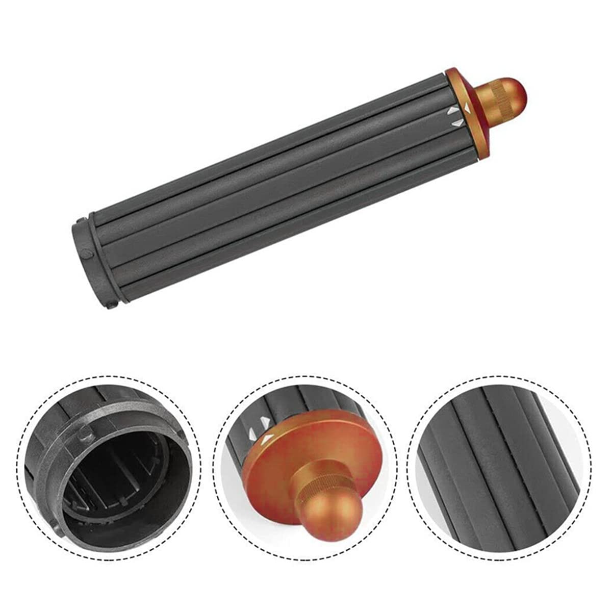ABHI 40mm Lang Automatischer Lockenstab Barrel Adapter für 5 in 1 Lockenstäbe Welleisen 2nd Generation Haarroller Links / Rechts 2 in 1 Austauschbar Haartrockner Heißwindkämme Kopf - Gold