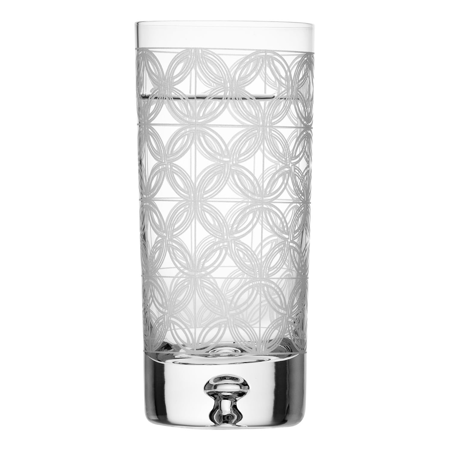 Krosno – Vasos para agua, zumos y bebidas de 300 ml – Juego de 4 piezas – Colección Saga – Cristal – Hechos a mano y tallados – Ideal como regalo