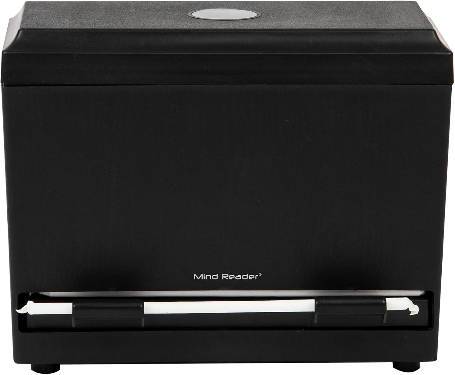 Mind Reader Straw Dispenser for Standard Unwrapped Straws or Pencil Dispenser, Countertop Organizer for Breakrooms, Offices and Classrooms, Plastic, Black