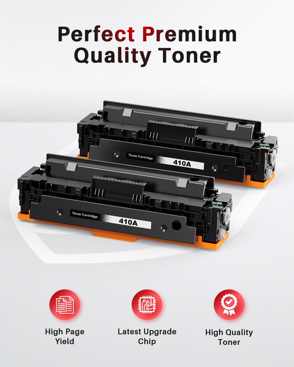 TRUE IMAGE - Cartucho de tóner compatible con 410A 410X para HP 410A 410X 410 para impresora