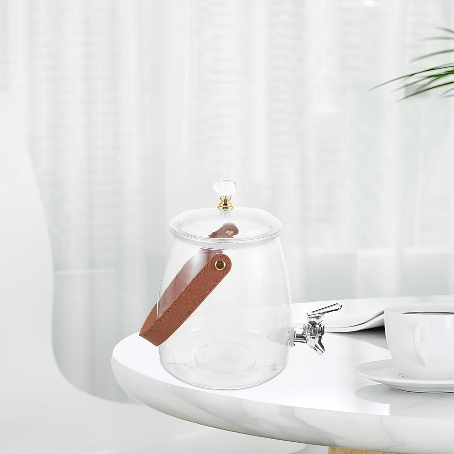 Beverage Dispenser with Faucet 3.2l Plastic Cold Water Container Drink Dispenser for Home Kitchen and Outdoor Use Random Color