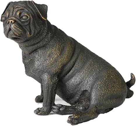 Amazon Toperkin ブロンズ像動物彫刻pug犬の置物手作りのデスクの装飾 Tpal 092 置物 オブジェ オンライン通販