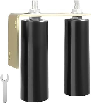6" Slide Gate Roller Guide with L-Bracket Adjustable Heavy Duty Sliding Gate Roller Support Assembly Sliding Gate Kit for Sliding Rolling Gates Barn Door Guide Universal