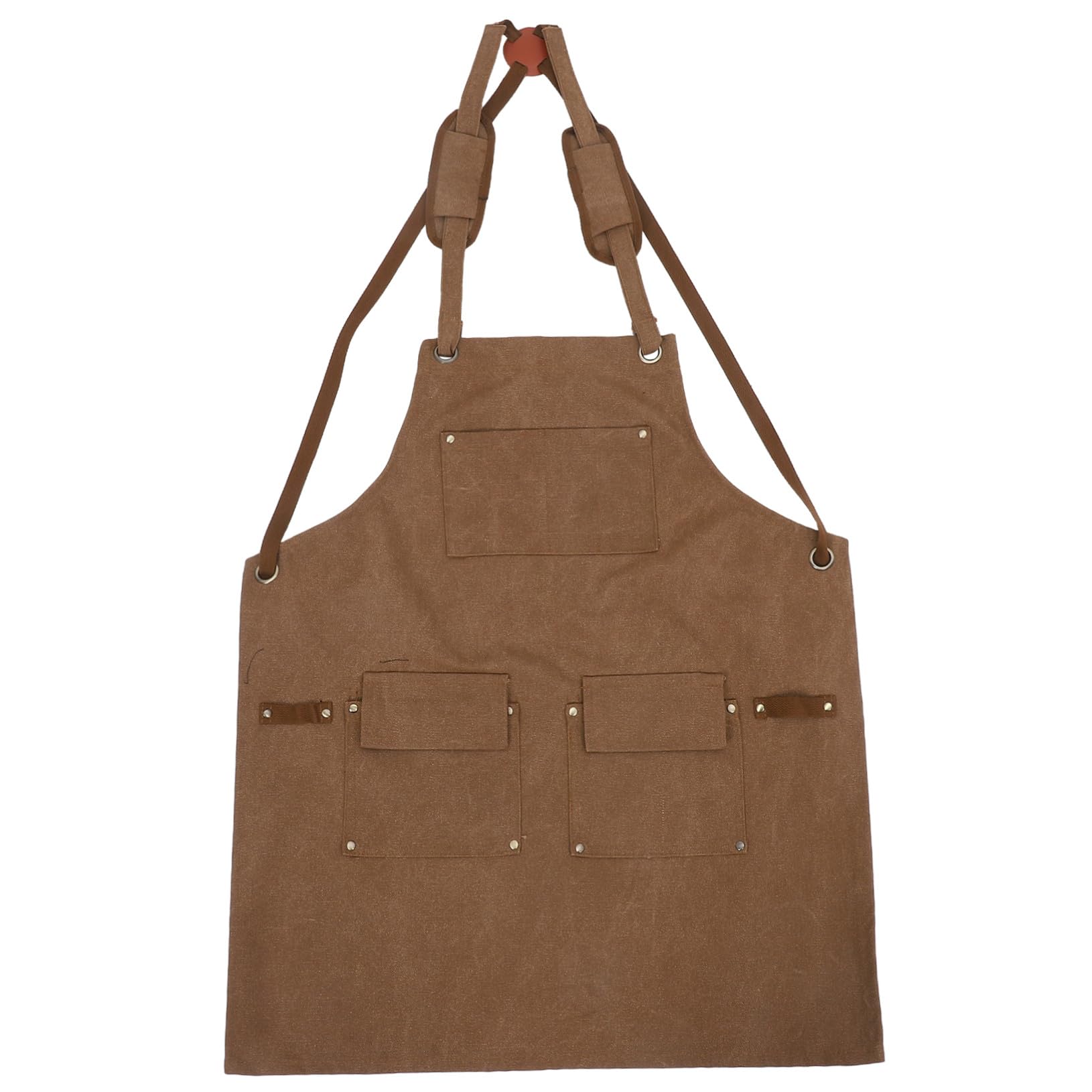 Beaupretty delantal de taller peto trabajo mono de trabajo con bolsillos para mujer Light Brown