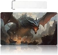 Vista 15 de Tapete de juego MTG cosido de alta calidad con zonas y respaldo de goma antideslizante, tapete de juego TCG para MTG y otros juegos de cartas, Dkt