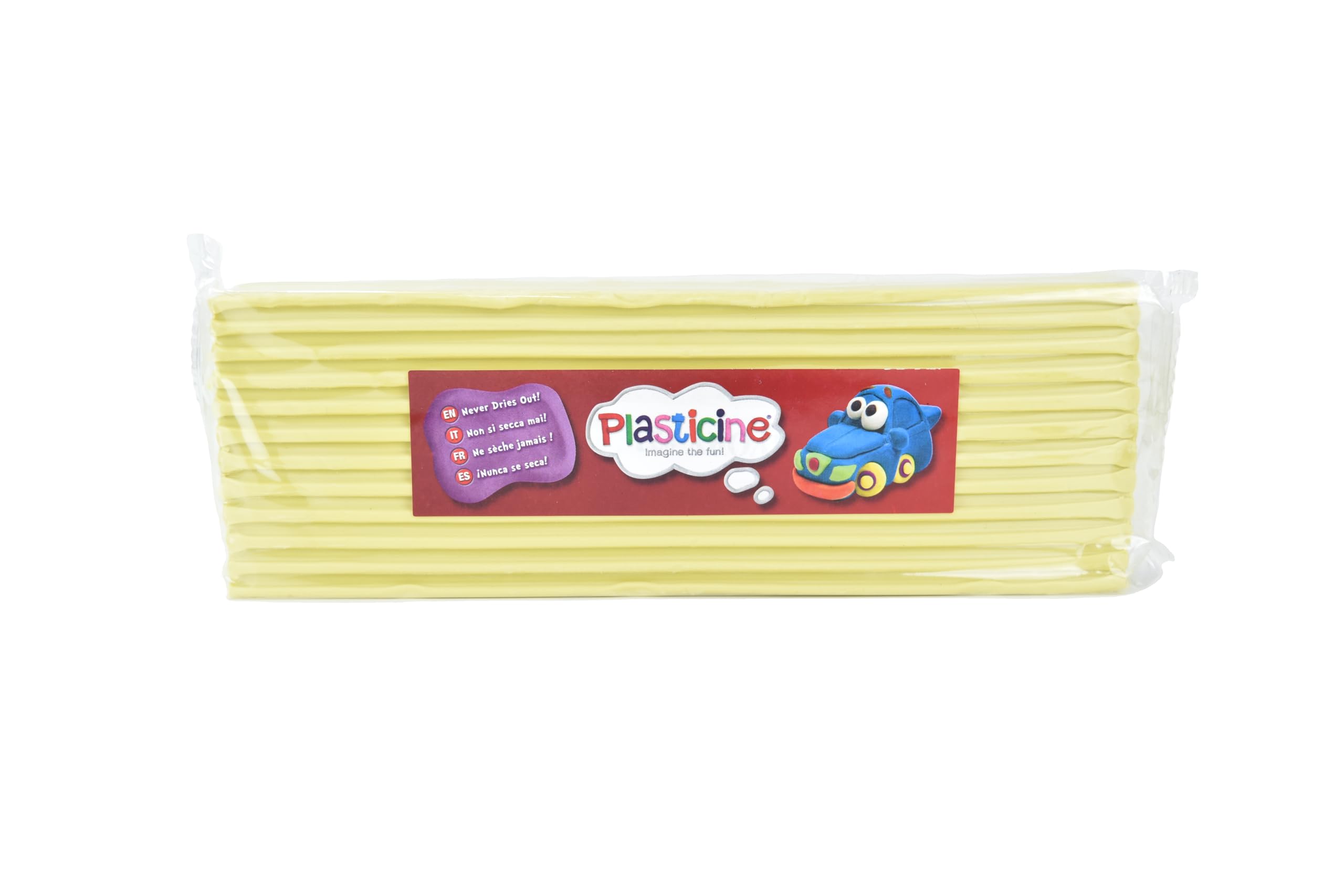 Plasticine One Colour Slab 400g - Ivory #23, Modelling Clay for Professional Animators and Model Makers, Easy to Shape and Mould, Make Sculptures, Models and Stop-Motion Animations
