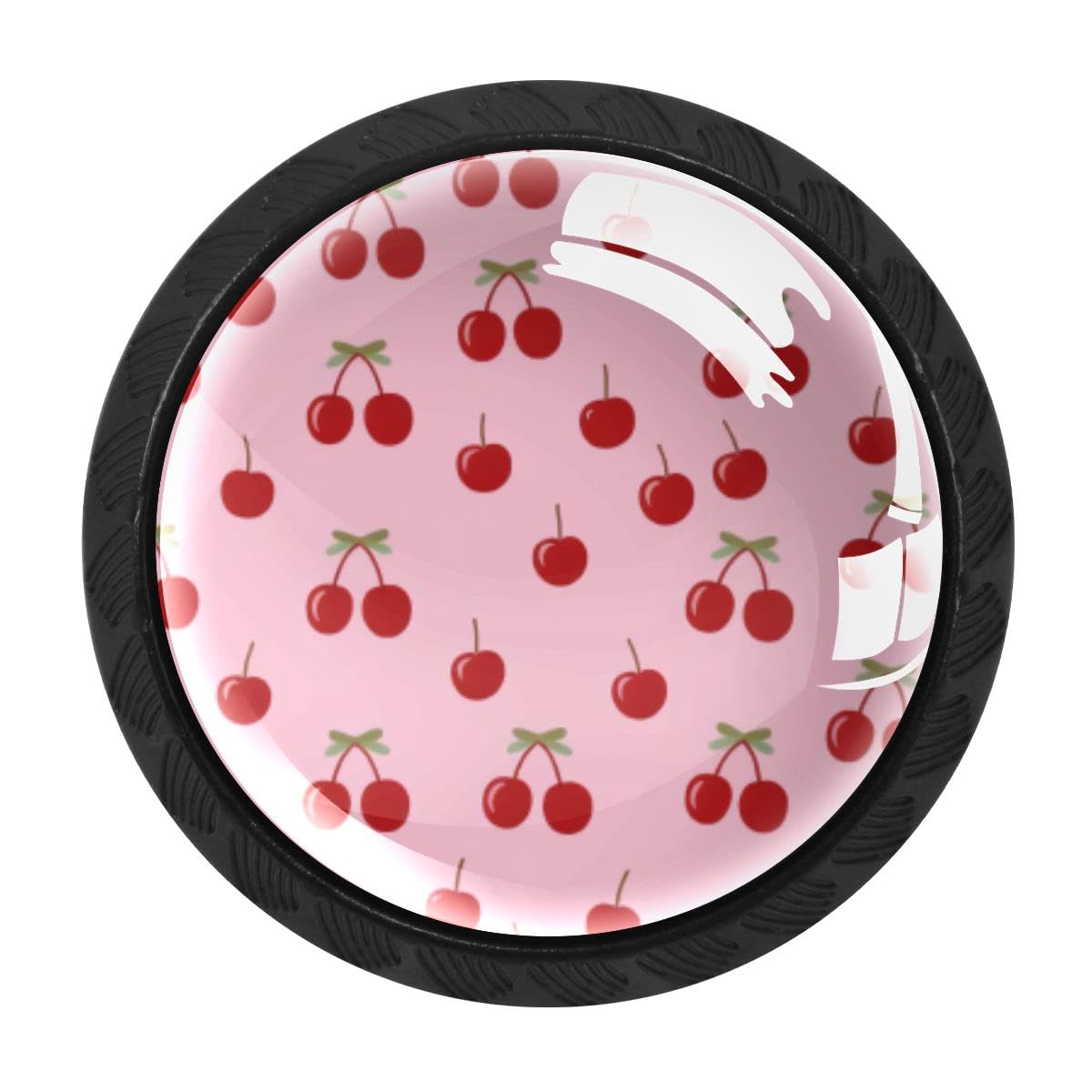 HEOEH 4 PCS Kitchen Cabinet Knobs, Cute Cherry Drawer Knobs Dresser Handles