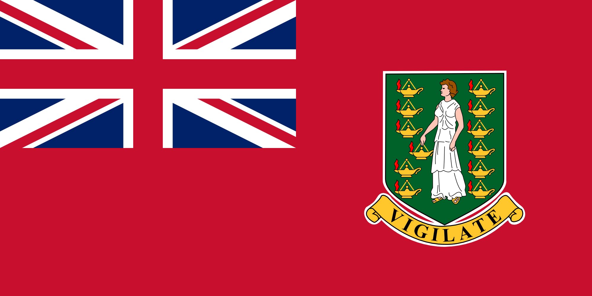 Drapeau Civil Ensign of the British Virgin Islands Large - Pavillon Usada