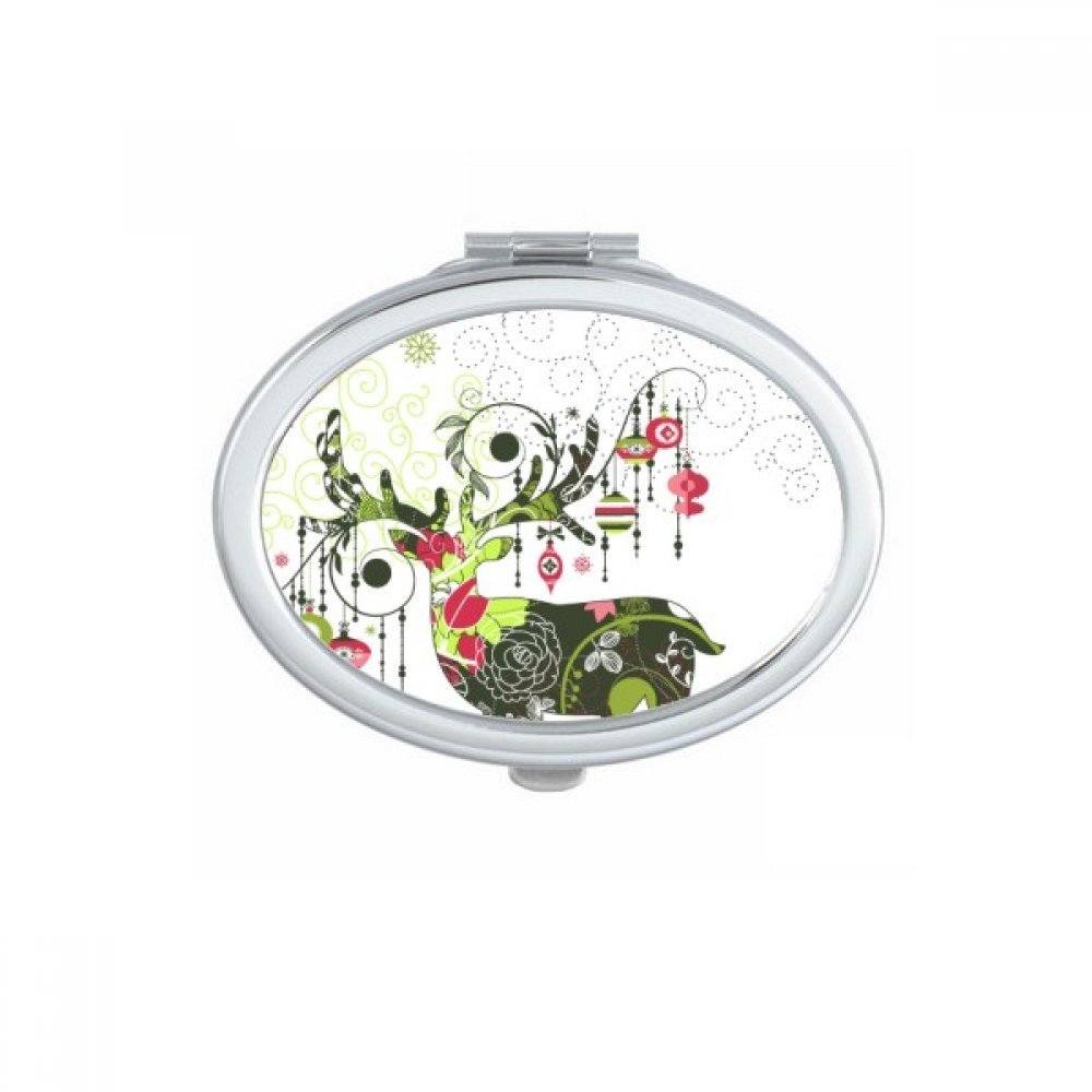 Miroir compact de poche ovale pour retoucher son maquillage en voyage ou au bureau