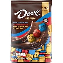 DOVE PROMISES Milk, Dark and Milk &amp; Caramel Assorted Chocolate Candy, 136 Ct Bulk Bag